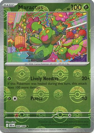 Maractus (Poke Ball Pattern) (8) Reverse Holofoil - Black Bolt