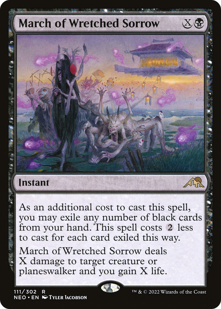 March of Wretched Sorrow (111) - Kamigawa: Neon Dynasty Foil