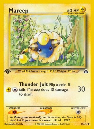 Mareep (58) (1st Edition) - Neo Discovery
