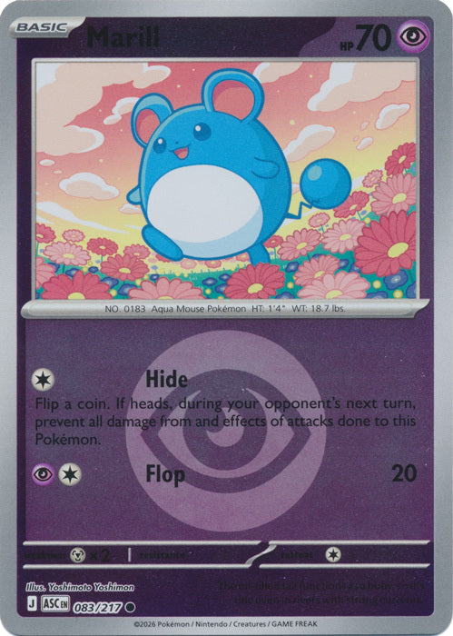 Marill (Energy Symbol Pattern) (83) Reverse Holofoil - Ascended Heroes