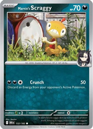 Marnie's Scraggy (132) Reverse Holofoil - Destined Rivals