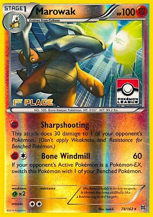 Marowak (Pokemon League) [1st Place] (78) Reverse Holofoil - BREAKthrough