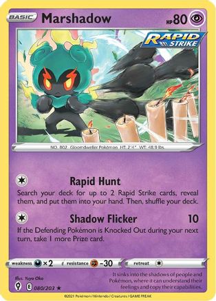 Marshadow (80) Reverse Holofoil - Evolving Skies