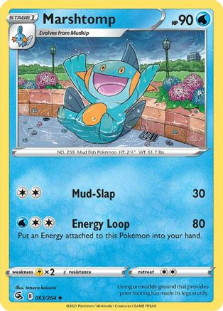 Marshtomp (63) Reverse Holofoil - Fusion Strike