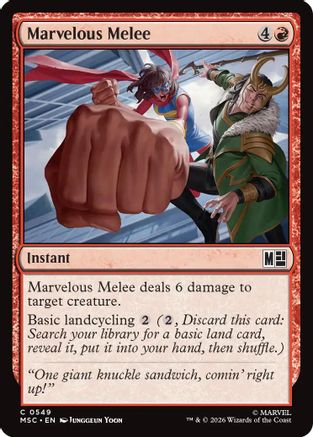 Marvelous Melee (549) Foil - Commander: Marvel Super Heroes