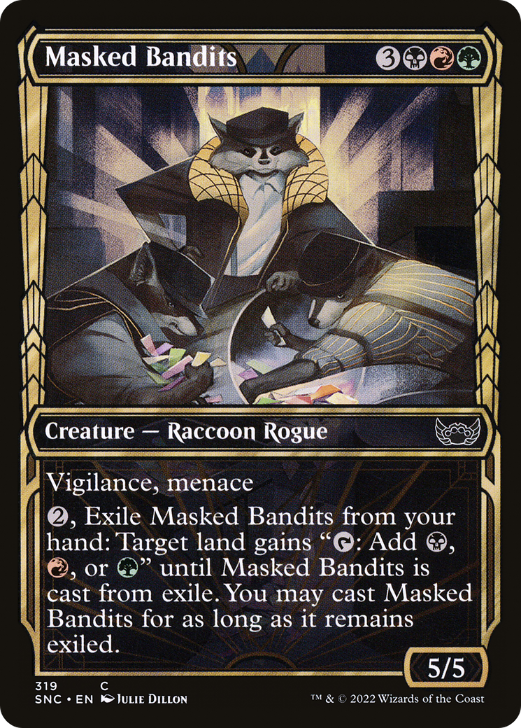 Masked Bandits (Showcase) (319) - Streets of New Capenna Foil