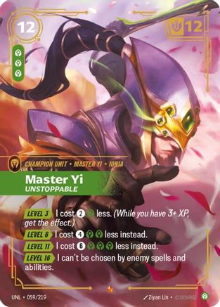 Master Yi – Unstoppable (059) Foil - Unleashed