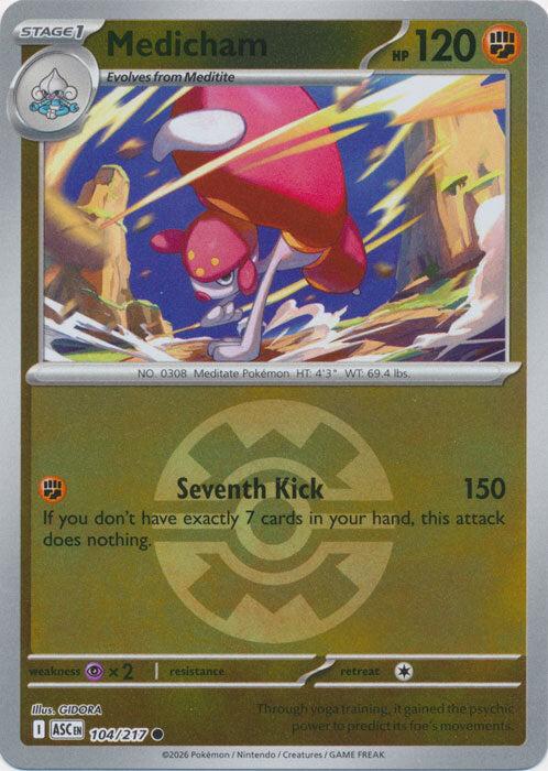 Medicham (Quick Ball) (104) Reverse Holofoil - Ascended Heroes