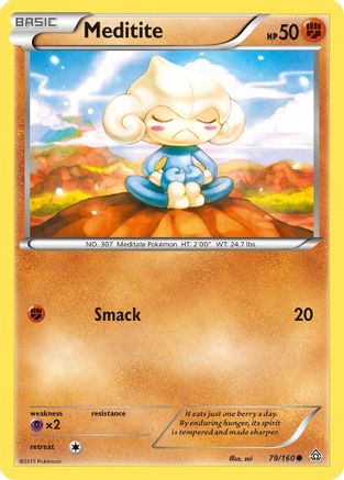 Meditite (79) Reverse Holofoil - Primal Clash