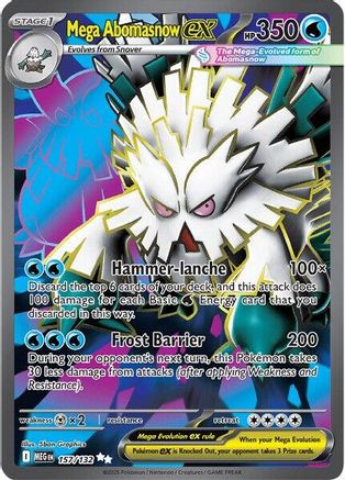Mega Abomasnow ex (Full Art) (157) Holofoil - Mega Evolution