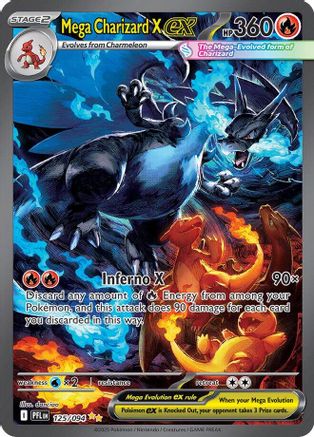 Mega Charizard X ex (Alternate Full Art) (125) Holofoil - Phantasmal Flames
