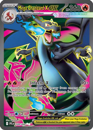 Mega Charizard X ex (Full Art) (109) Holofoil - Phantasmal Flames