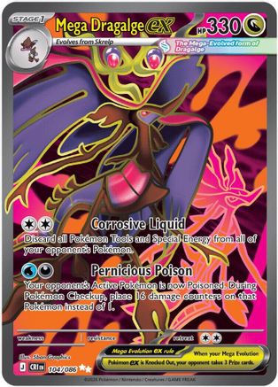 Mega Dragalge ex (Full Art) (104) Holofoil - Chaos Rising
