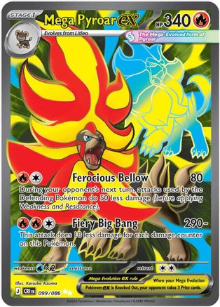 Mega Pyroar ex (Full Art) (99) Holofoil - Chaos Rising