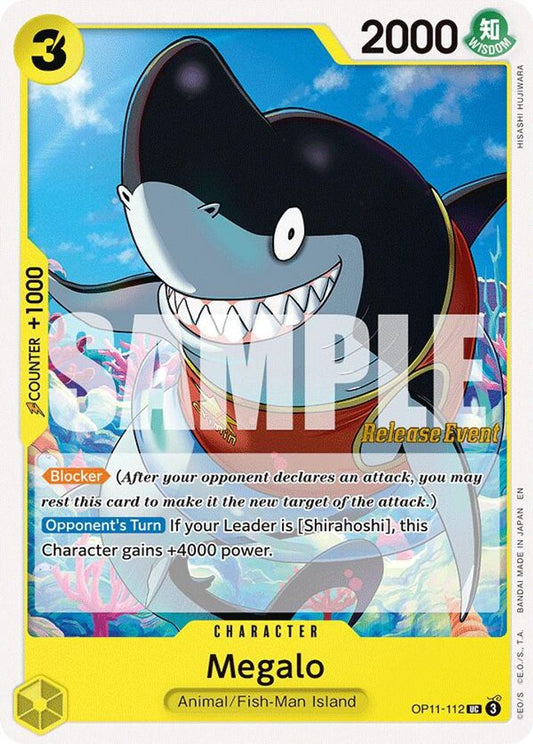 Megalo (OP11-112) Release Event Cards