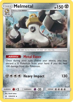 Melmetal (Cosmos Holo) (Blister Exclusive) (129) Holofoil - Unbroken Bonds