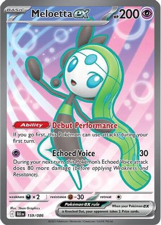 Meloetta ex (Full Art) (159) Holofoil - Black Bolt