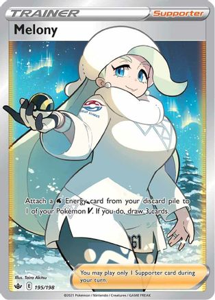 Melony (Full Art) (195) Holofoil - Chilling Reign