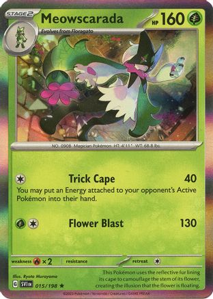 Meowscarada (15) Reverse Holofoil - Scarlet & Violet