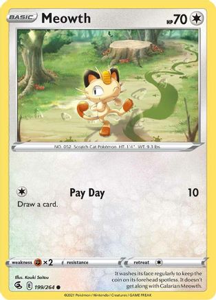Meowth (199) Reverse Holofoil - Fusion Strike
