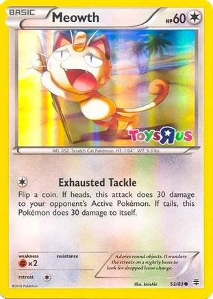 Meowth (Toys R Us Promo) (53) Holofoil - Miscellaneous Cards & Products