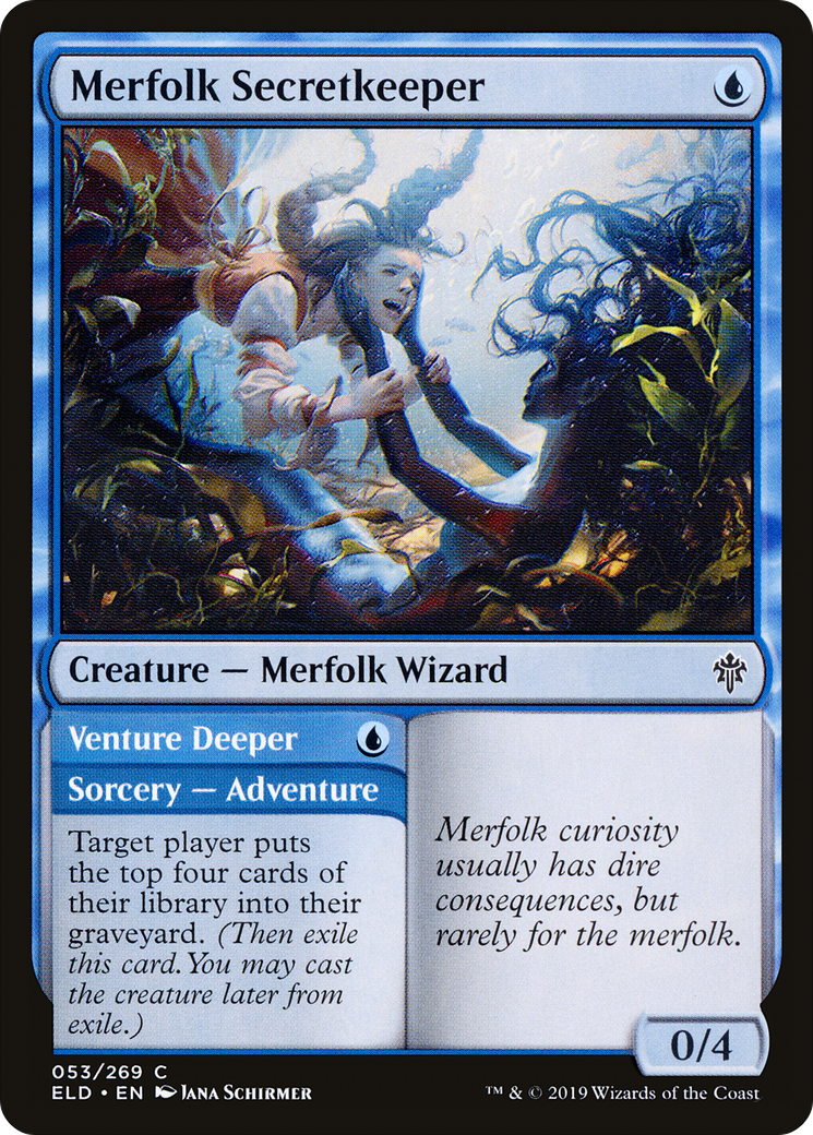 Merfolk Secretkeeper (053) - Throne of Eldraine Foil