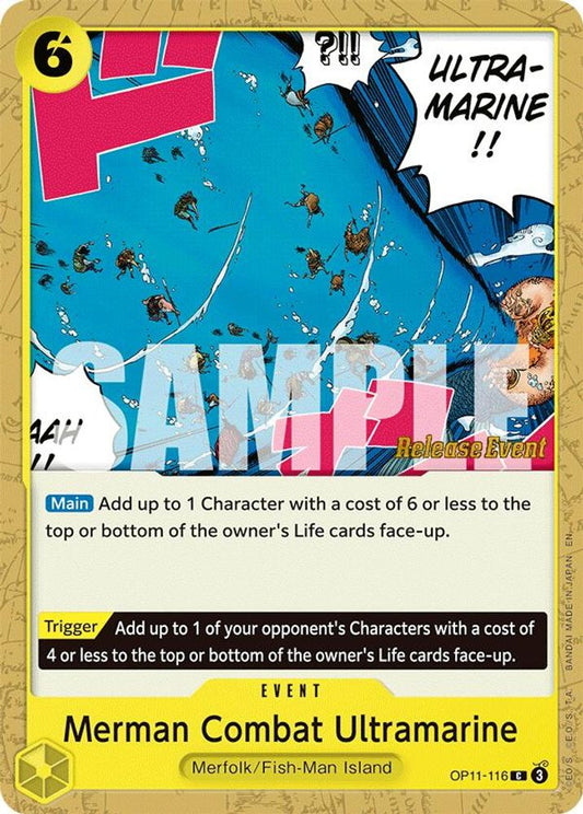 Merman Combat Ultramarine (OP11-116) Release Event Cards