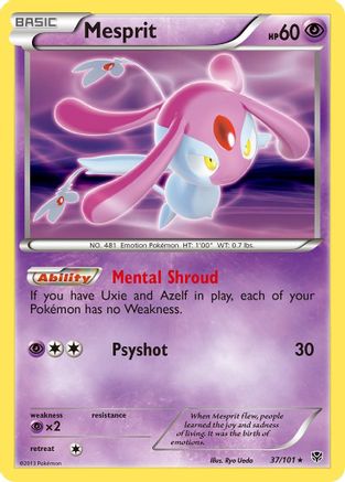 Mesprit (37) Reverse Holofoil - Plasma Blast