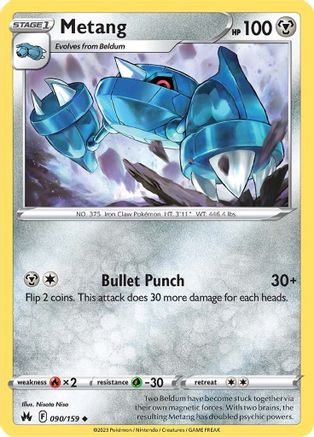Metang (90) Reverse Holofoil - Crown Zenith