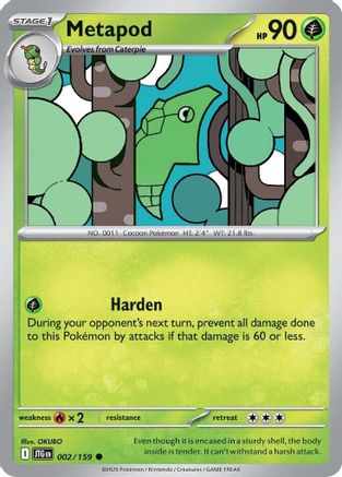 Metapod (2) Reverse Holofoil - Journey Together