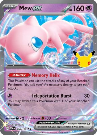 Mew ex (66) Holofoil - 30th Celebration