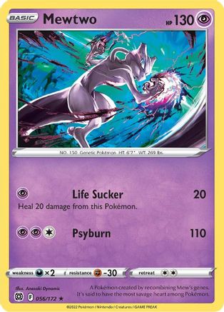 Mewtwo (56) Reverse Holofoil - Brilliant Stars