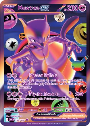 Mewtwo ex (157) Holofoil - 30th Celebration