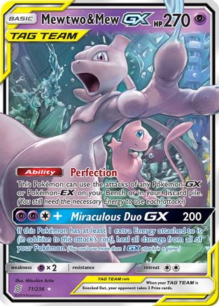 Mewtwo & Mew GX (71) Holofoil - Unified Minds