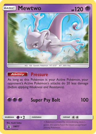 Mewtwo (SM77) Holofoil - Black Star Promos