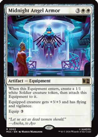Midnight Angel Armor (022) Surge Foil - Commander: Marvel Super Heroes
