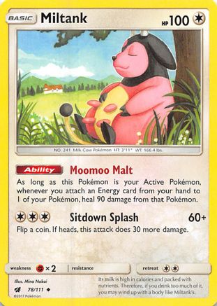 Miltank (78) Reverse Holofoil - Crimson Invasion