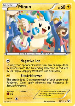 Minun (48) Reverse Holofoil - Legendary Treasures