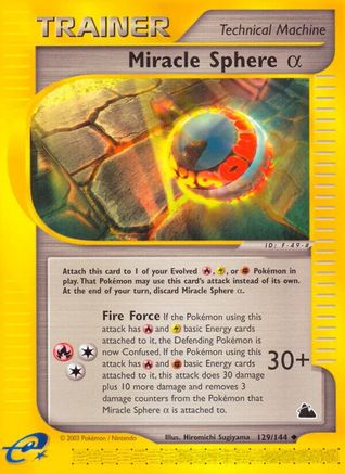 Miracle Sphere Alpha (129) Reverse Holofoil - Skyridge