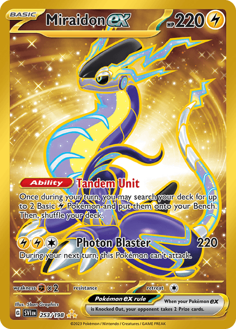 Miraidon ex (Gold) (253) Holofoil - Scarlet & Violet