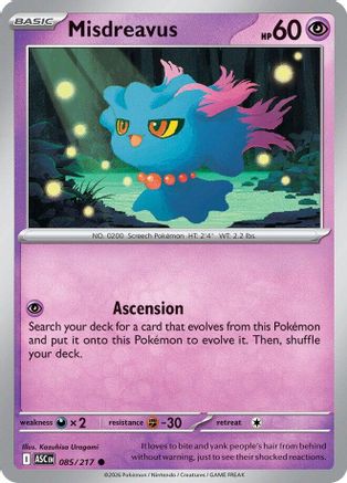 Misdreavus (85) Reverse Holofoil - Ascended Heroes