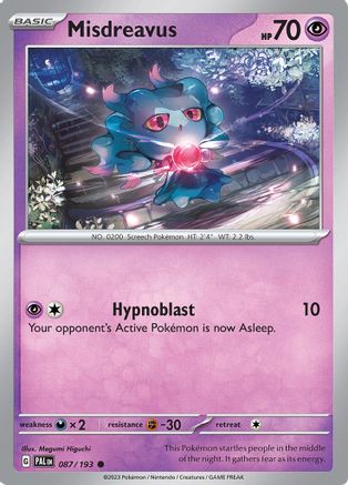 Misdreavus (87) Reverse Holofoil - Paldea Evolved