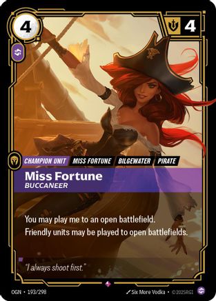 Miss Fortune – Buccaneer (193) Foil - Origins