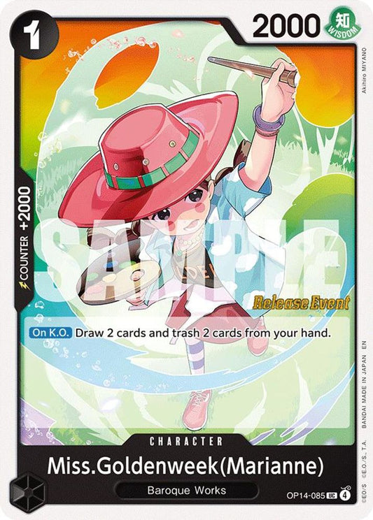 Miss.Goldenweek(Marianne) (OP14-085) Release Event Cards