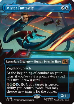 Mister Fantastic (Borderless) (002) - Commander: Marvel Super Heroes