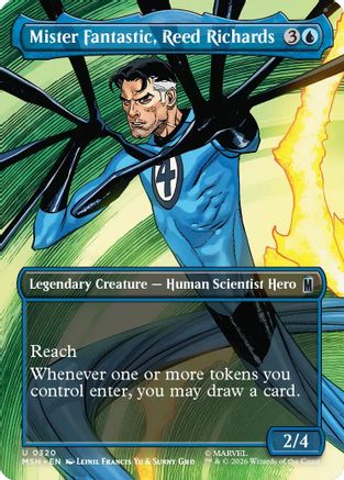 Mister Fantastic, Reed Richards (Borderless) (320) Foil - Marvel Super Heroes