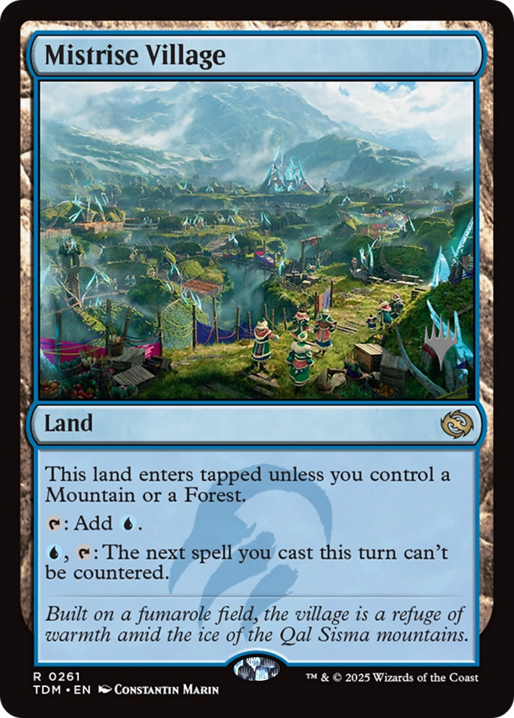 Mistrise Village (Promo Pack) (261) Foil - Tarkir: Dragonstorm