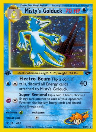 Misty's Golduck (12) (1st Edition) Holofoil - Gym Challenge