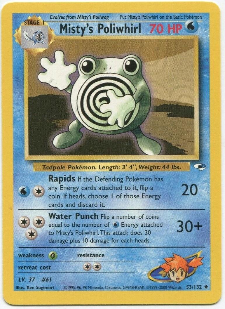 Misty's Poliwhirl (53) (Unlimited) - Gym Heroes