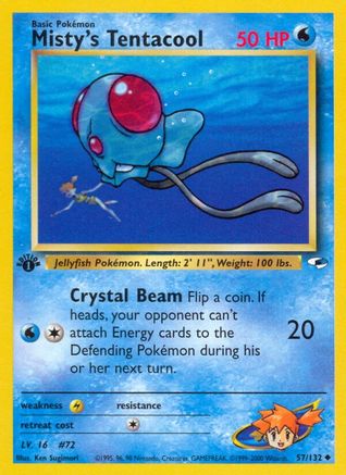 Misty's Tentacool (57) (1st Edition) - Gym Heroes